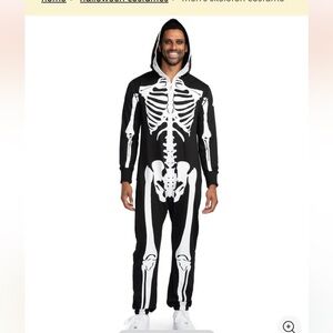 Tipsy Elves Black and White Skeleton Jumpsuit